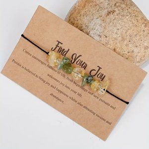 Natural Healing Stone Beaded Adjustment Bracelet Crystal Joy Bracelet